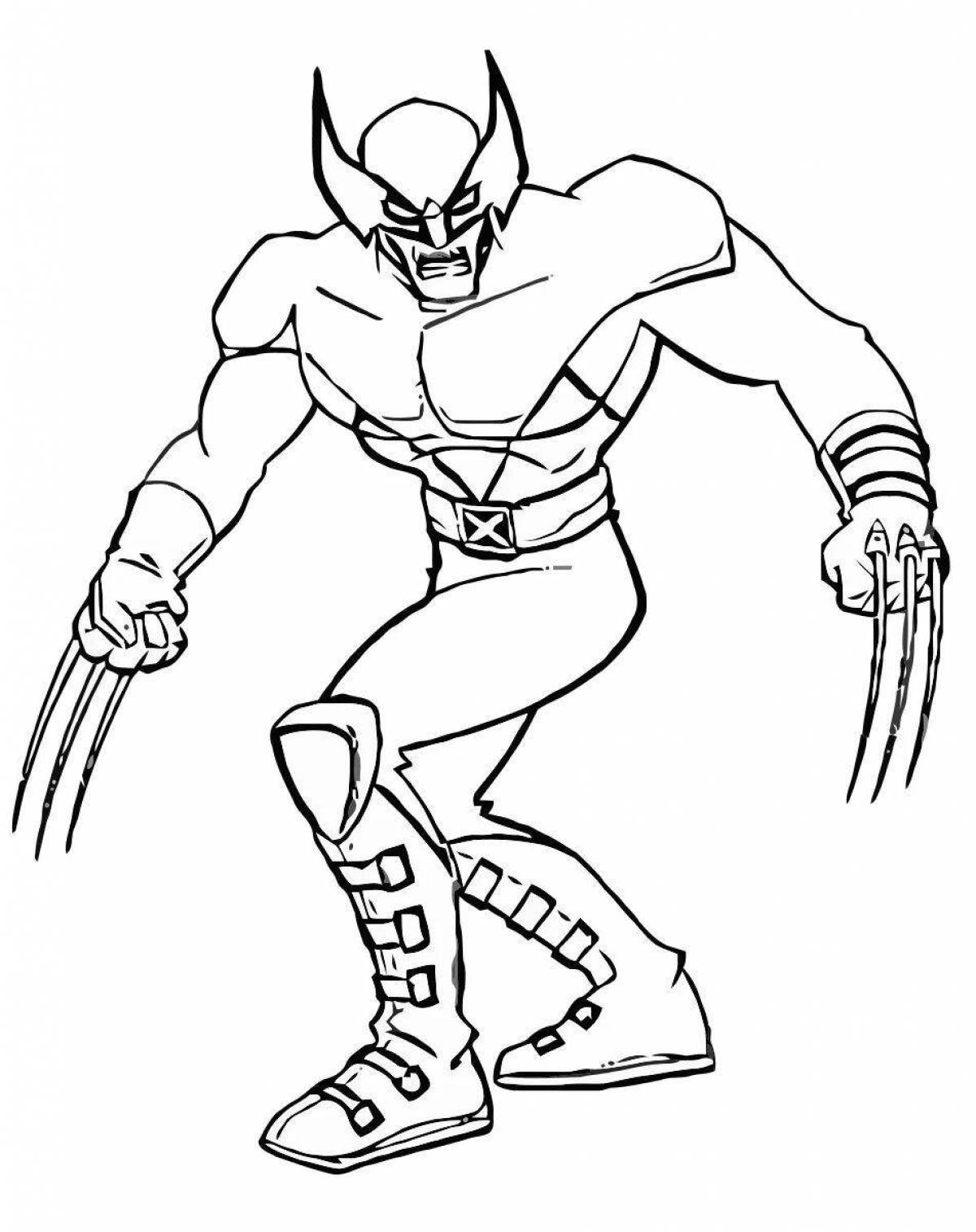 Marvel wolverine majestic coloring book