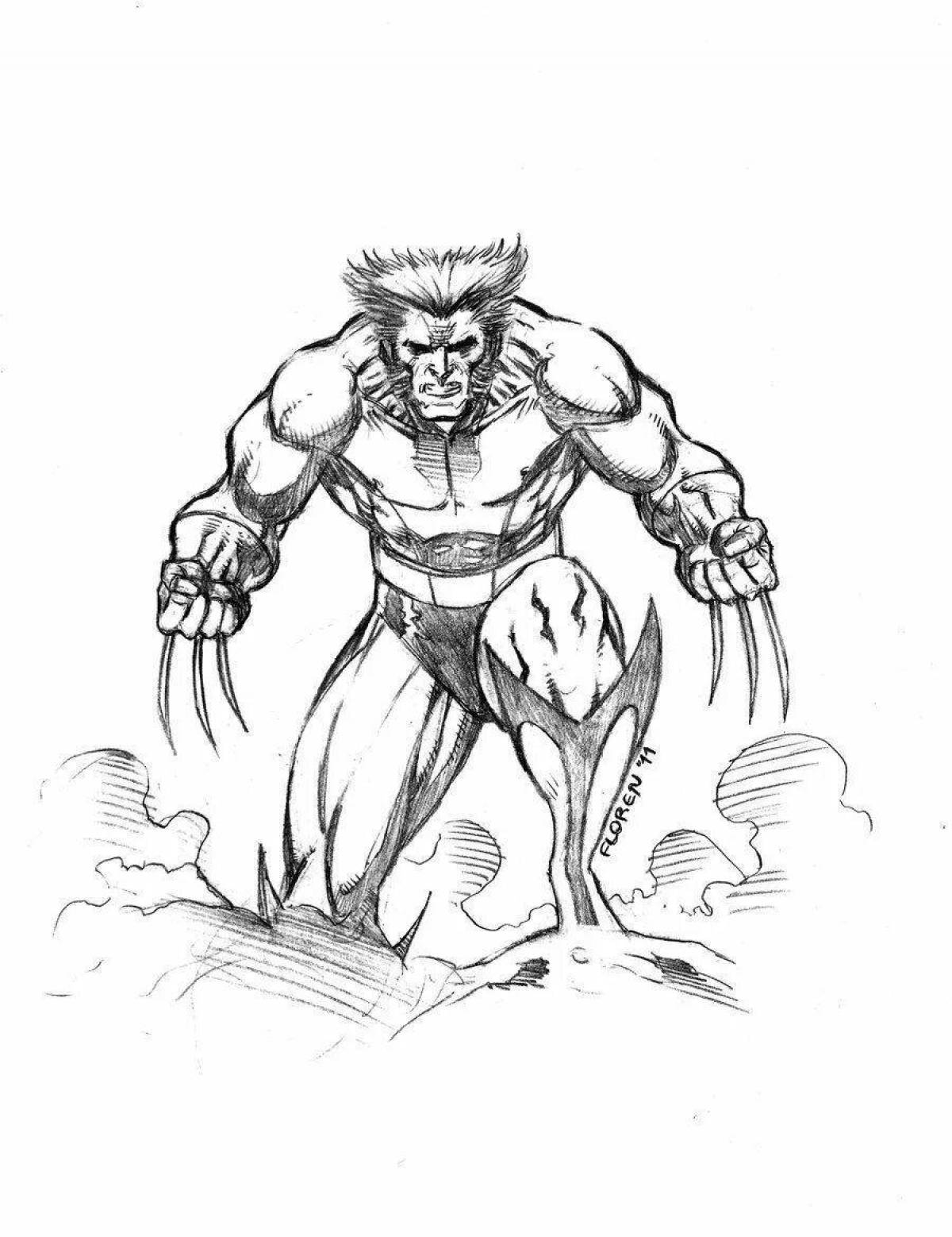 Marvel wolverine coloring book