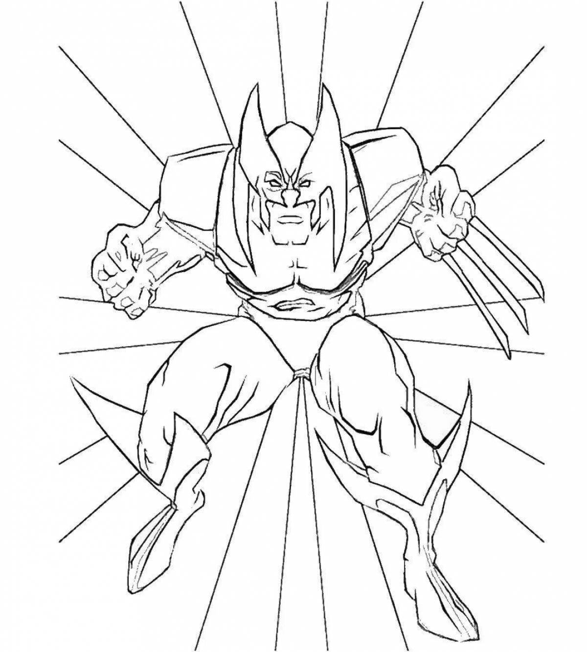 Marvel wolverine intricate coloring book
