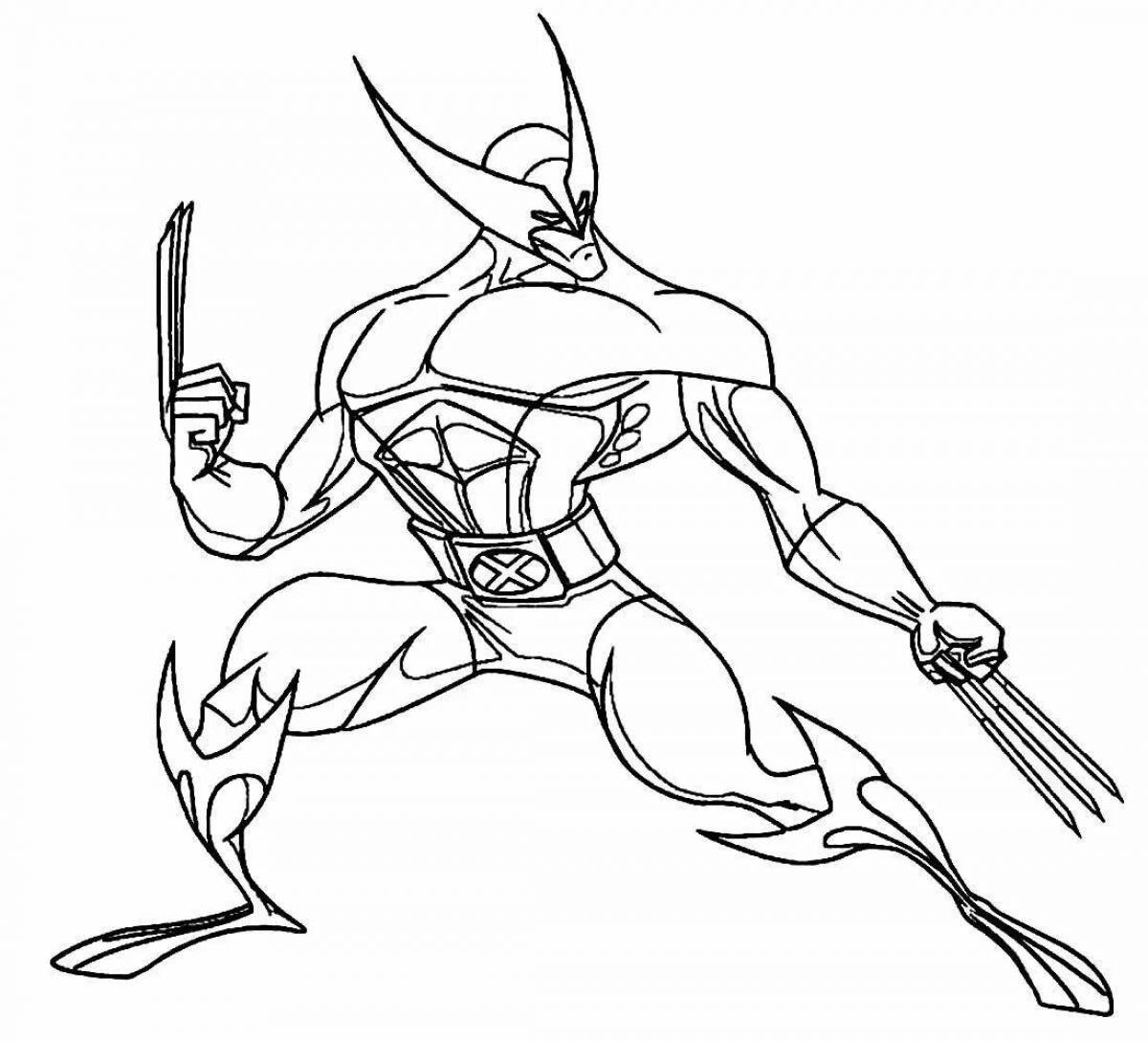 Exalted marvel wolverine coloring book