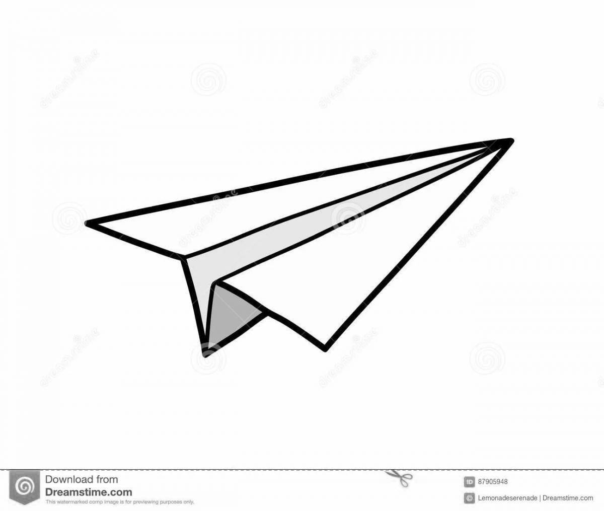 Paper airplane color-frenzy coloring book