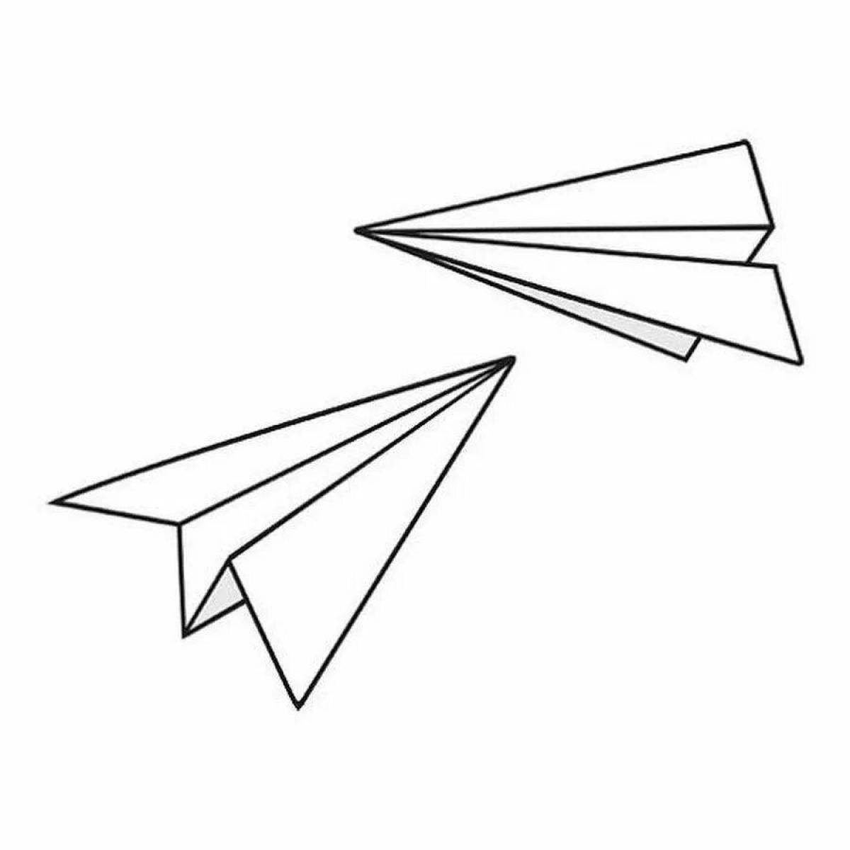Coloring paper airplane