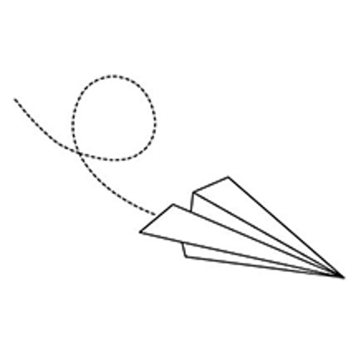 Glimmering paper airplane coloring page