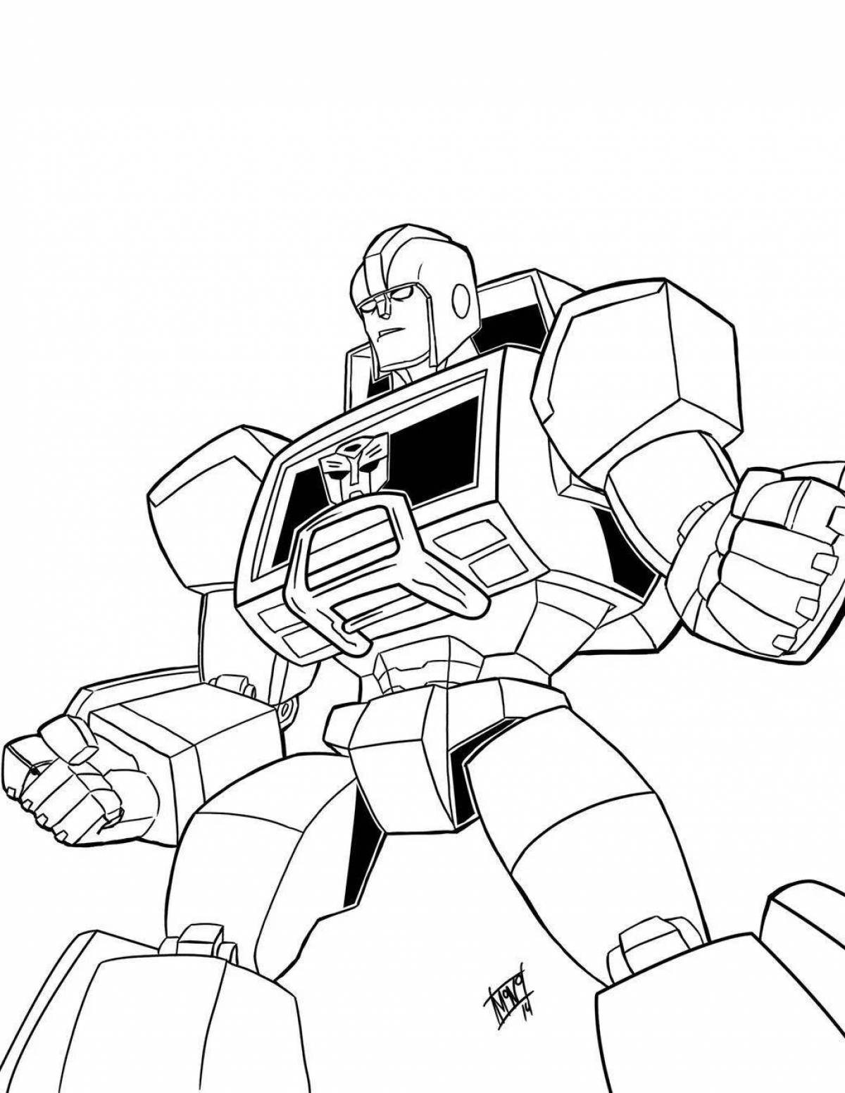 Coloring bright ironhide transformer