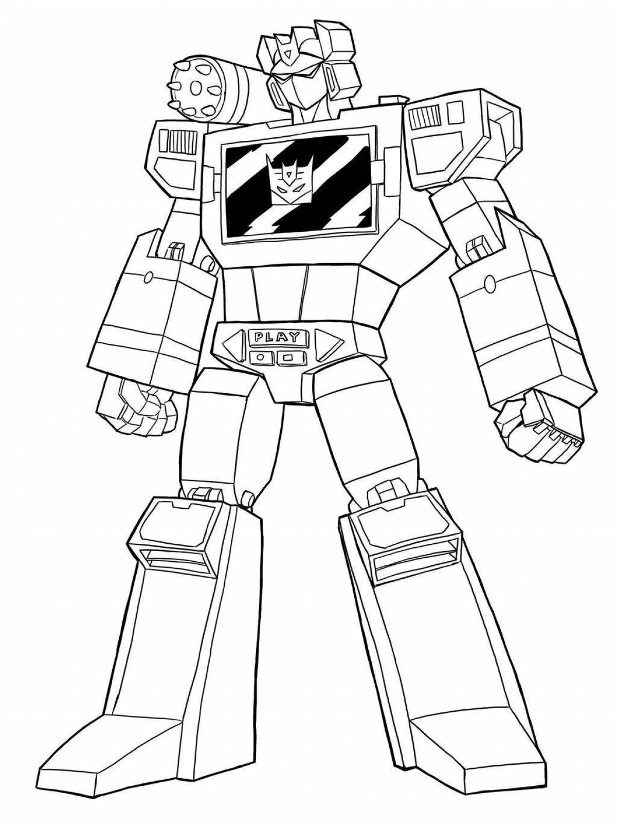 Great ironhide transformer coloring page