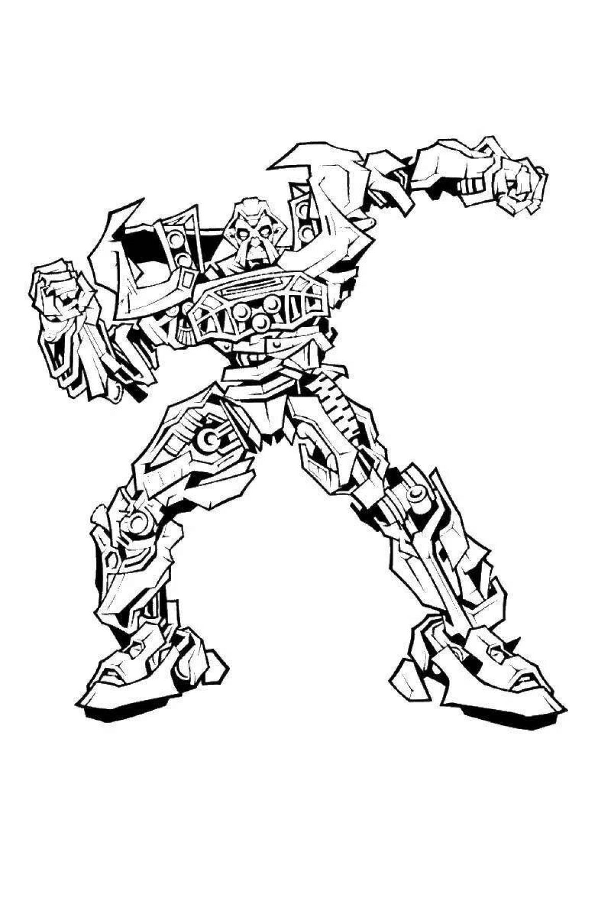 Splendid ironhide transformer coloring page