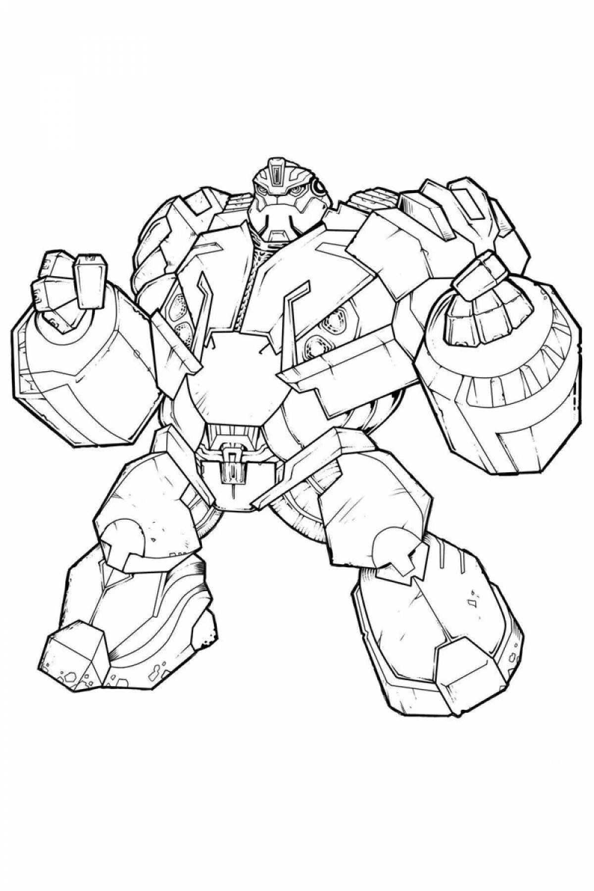 Coloring dazzling ironhide transformer