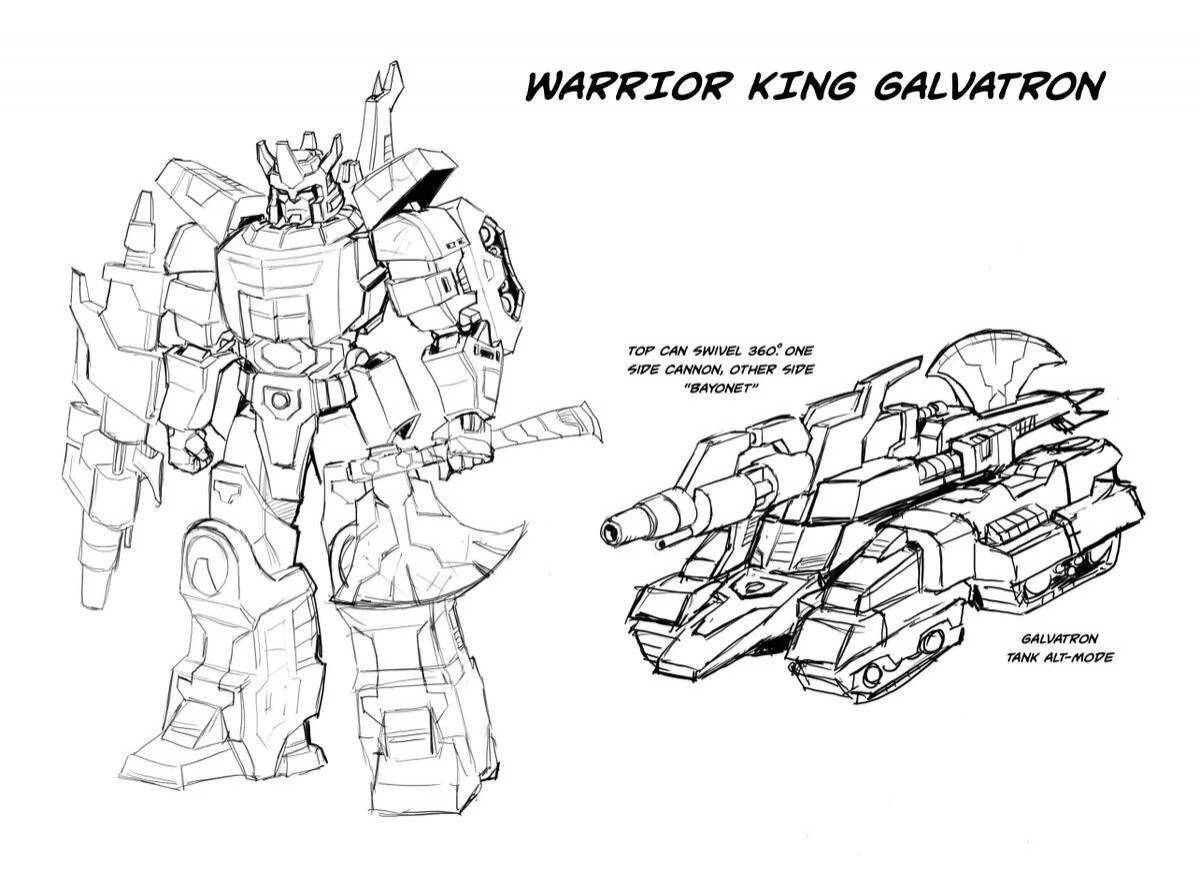 Impressive ironhide transformer coloring page