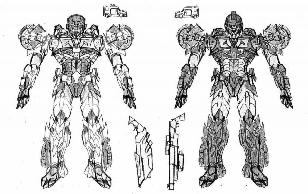 Great ironhide transformer coloring page