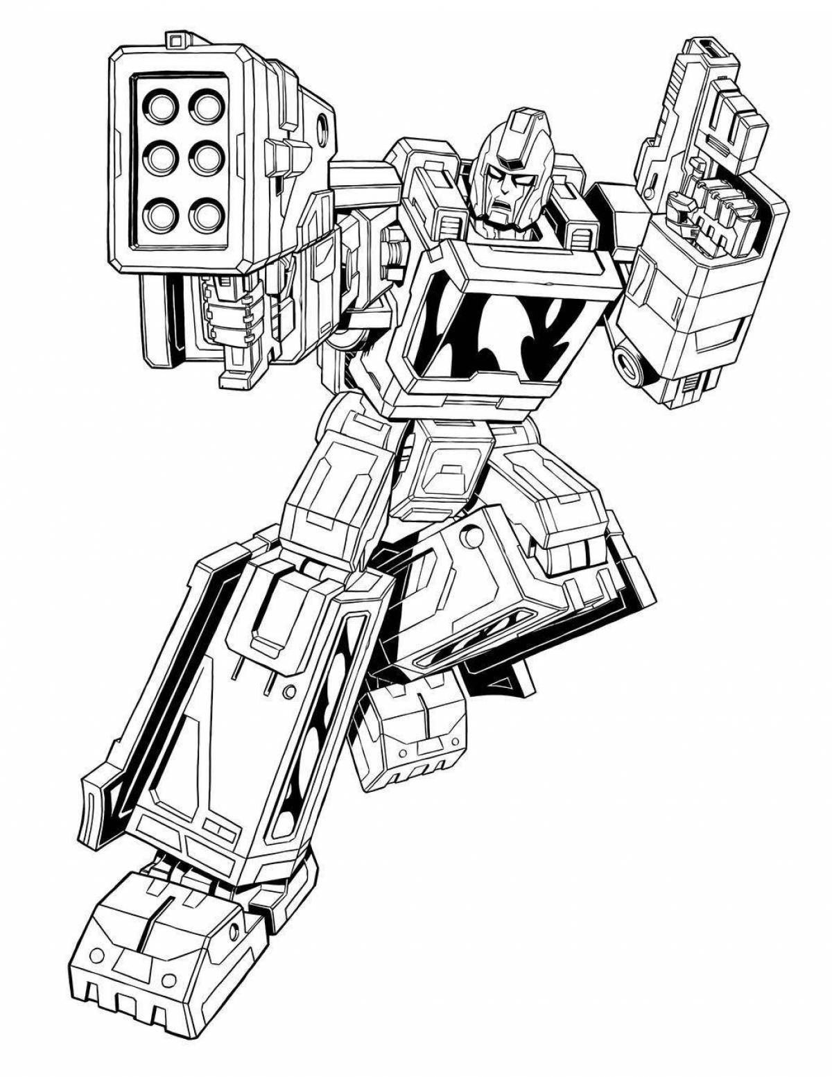 Coloring book gorgeous transformer ironhide