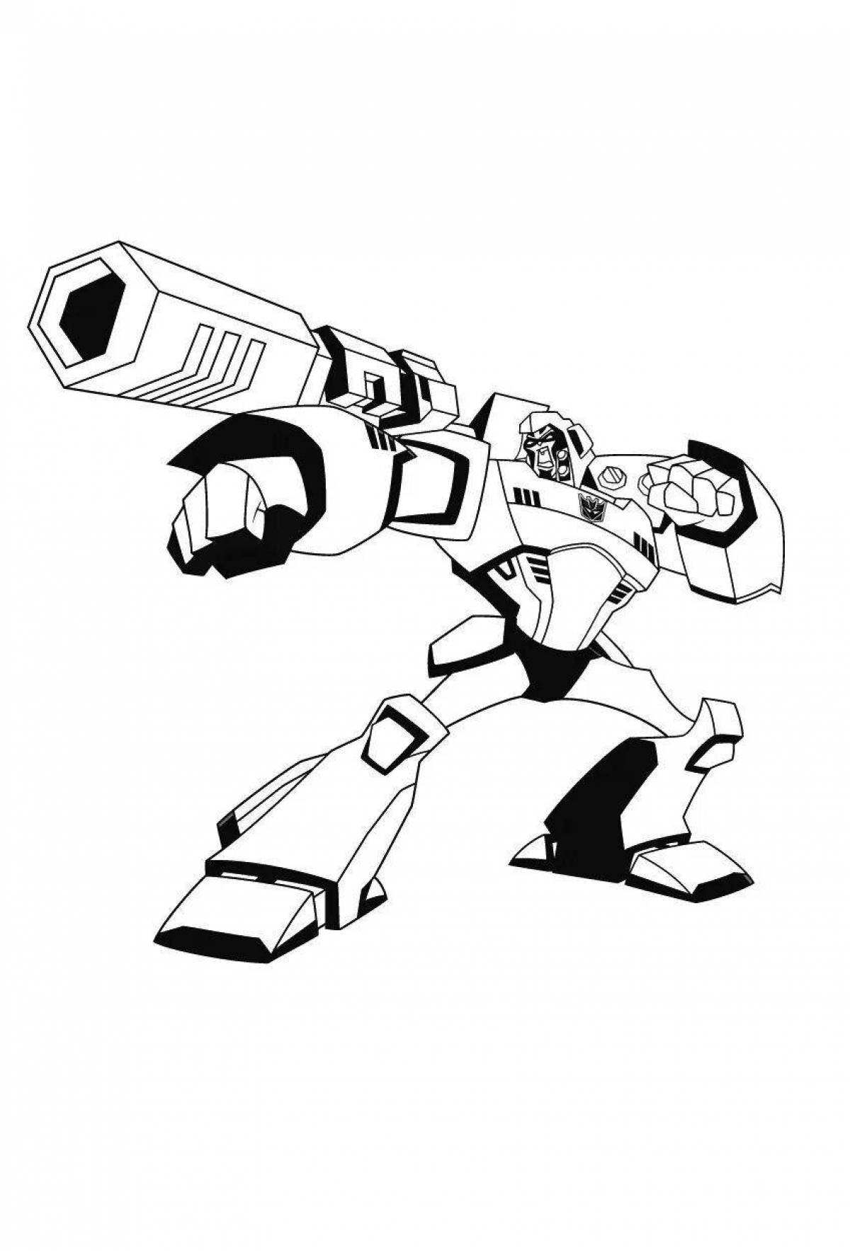 Refined ironhide transformer coloring page