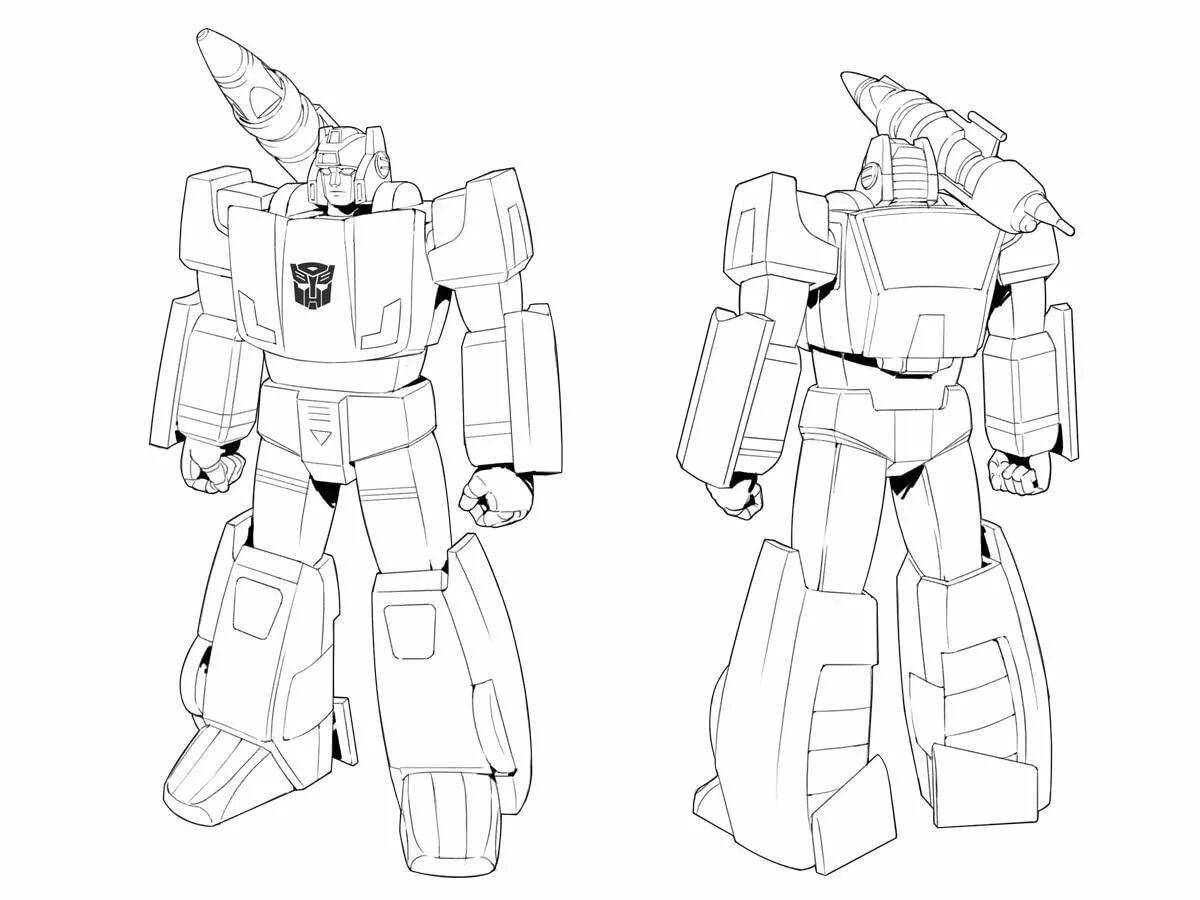 Coloring creative ironhide transformer