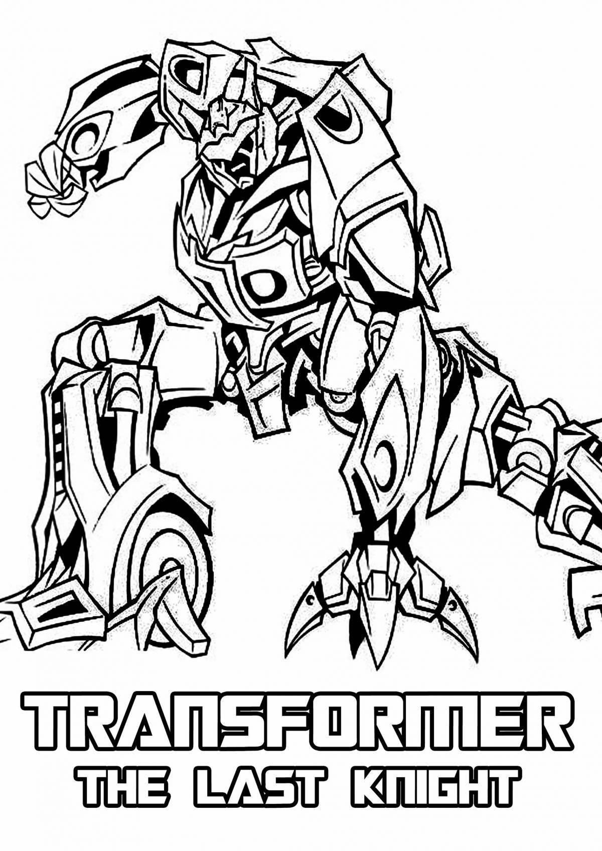 Intricate ironhide transformer coloring page