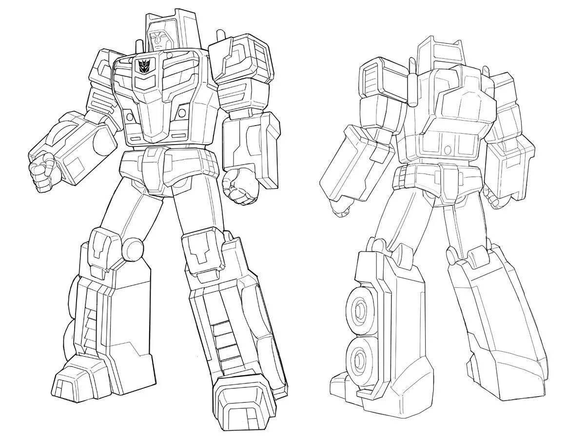 Ironhide transformer intriguing coloring page