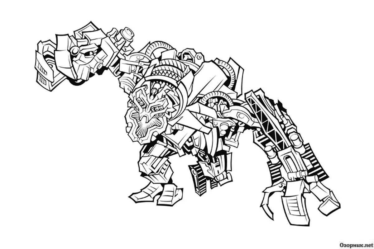 Adorable ironhide transformer coloring page