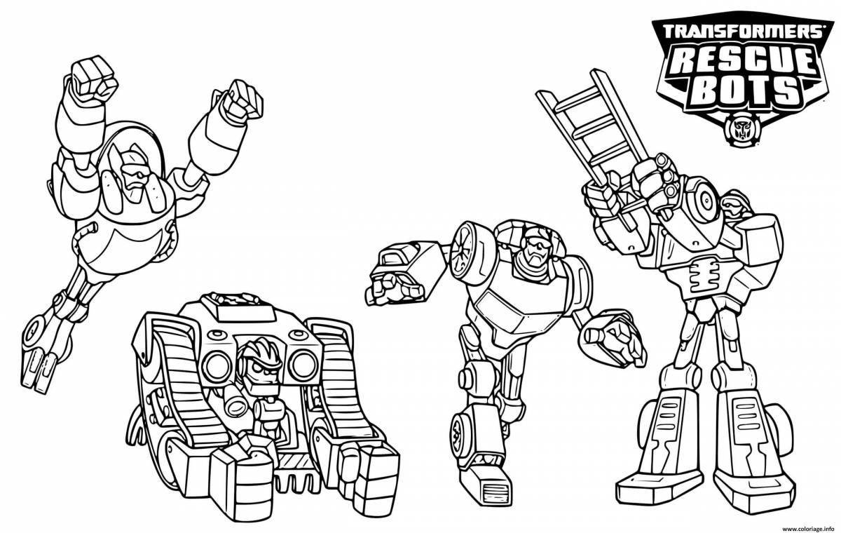 Coloring page charming ironhide transformer