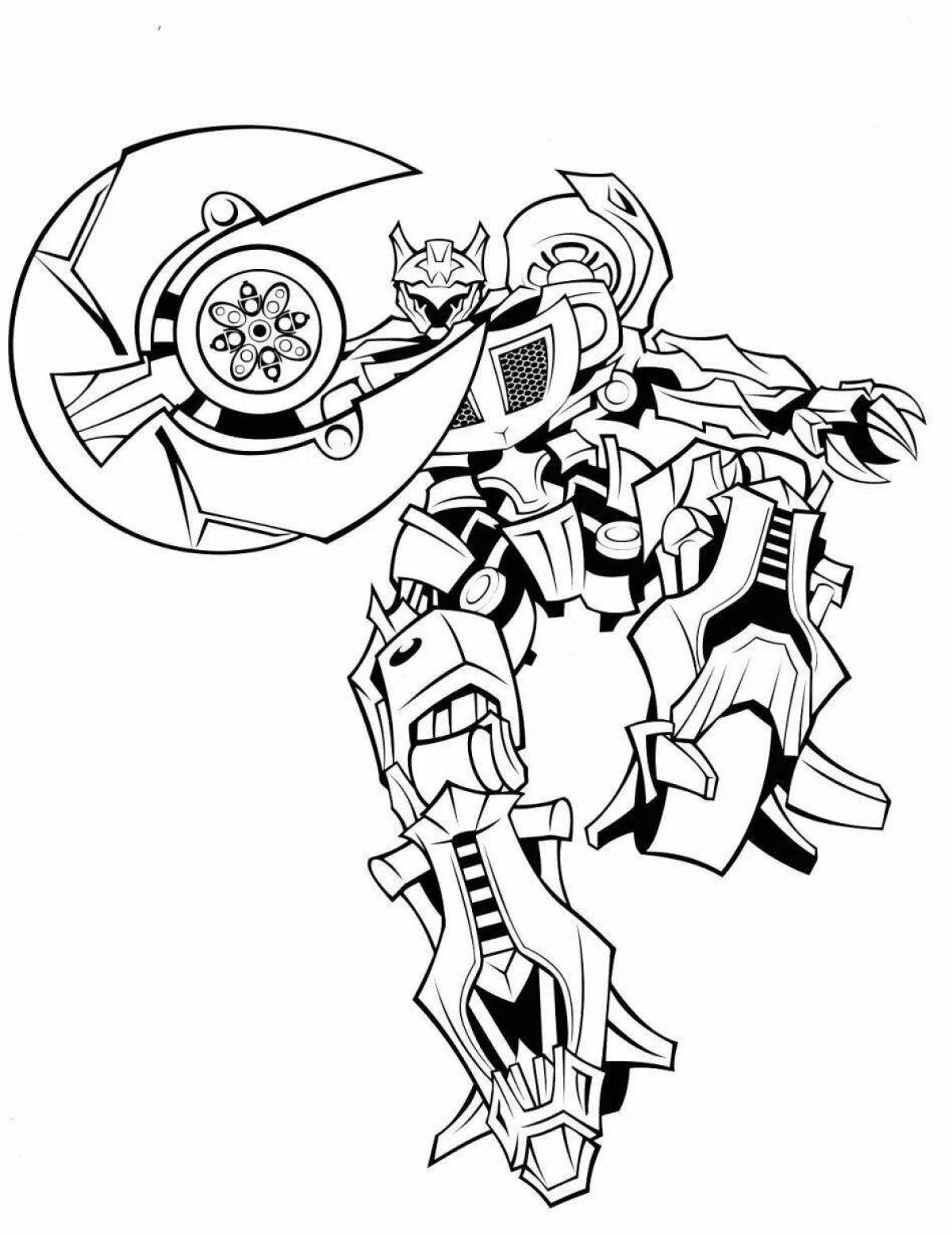 Завораживающая страница-раскраска ironhide transformer