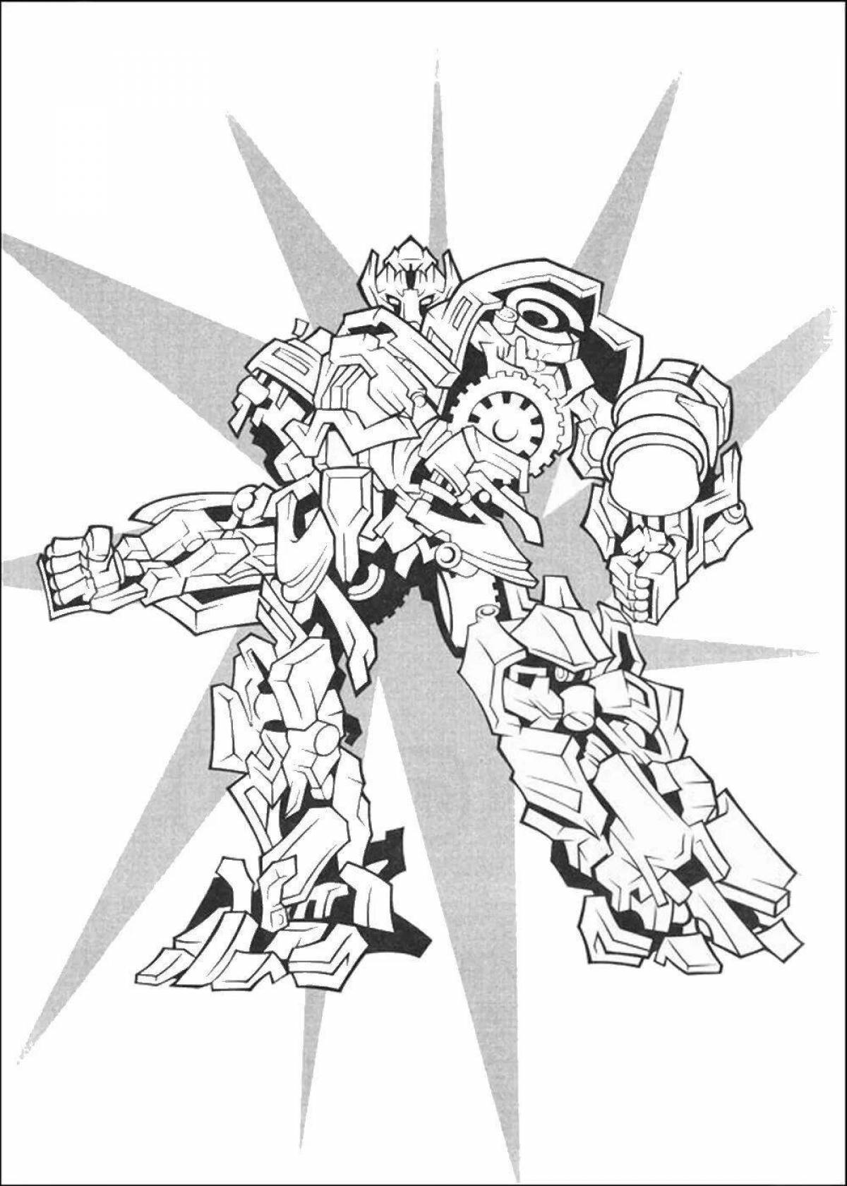 Fancy Ironhide Transformer Coloring Page