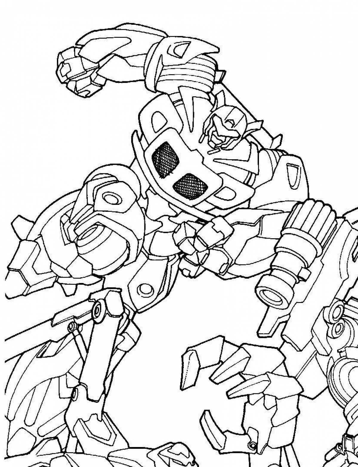 Colorful transformers ratchet coloring page