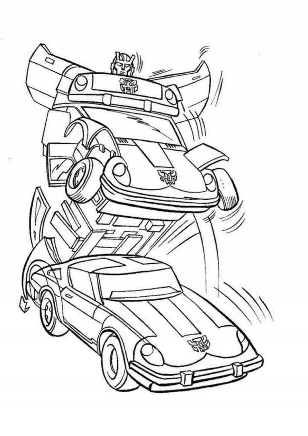 Joyful transformers ratchet coloring page
