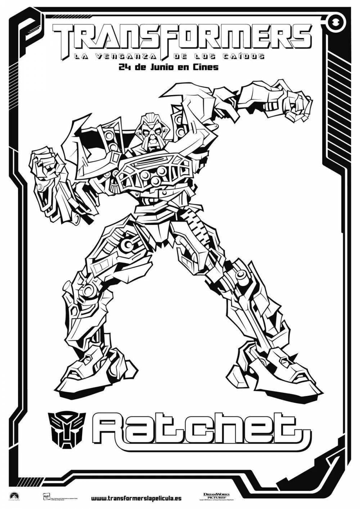 Gorgeous Transformers coloring page