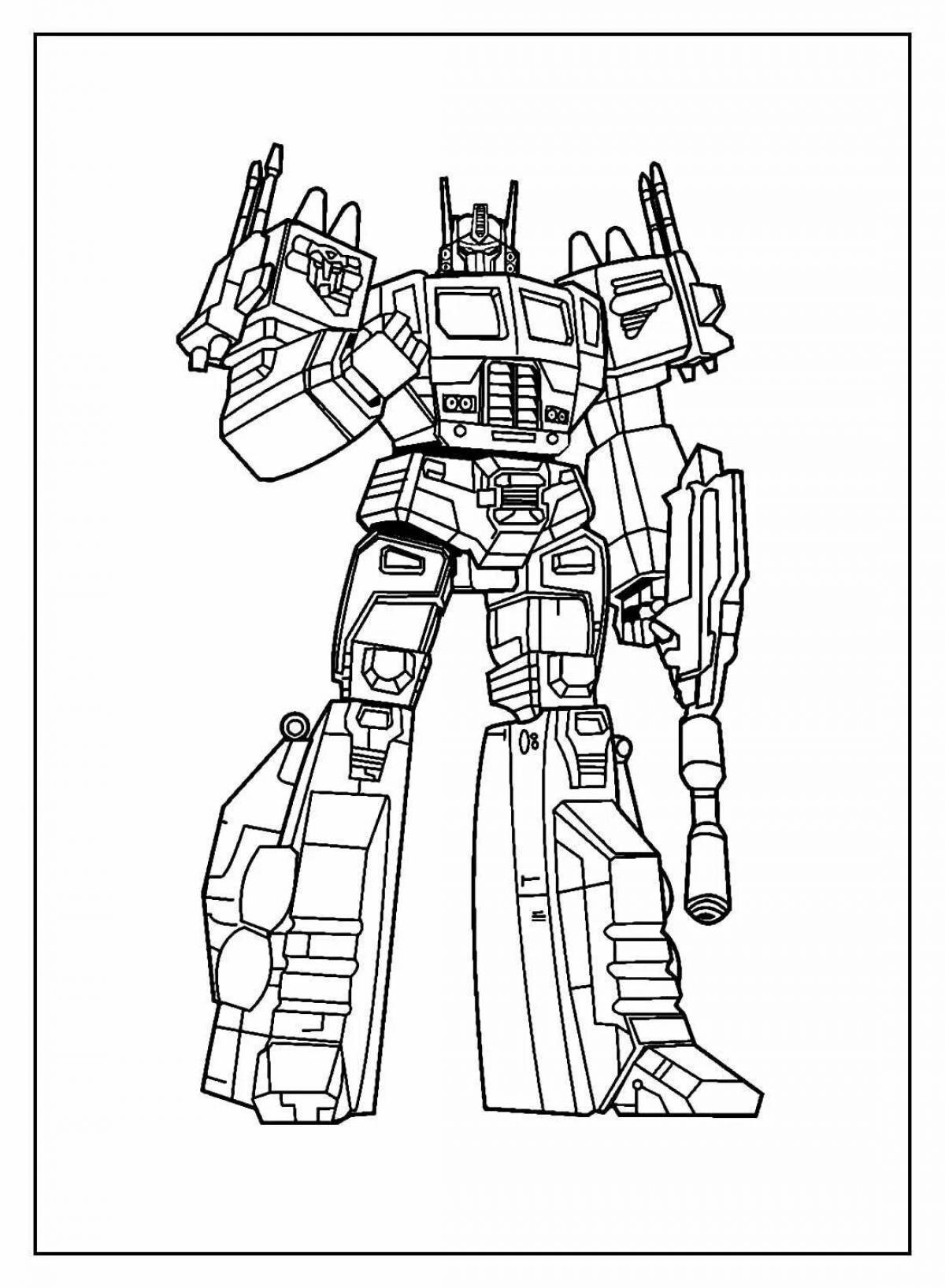 Incredible transformers ratchet coloring page