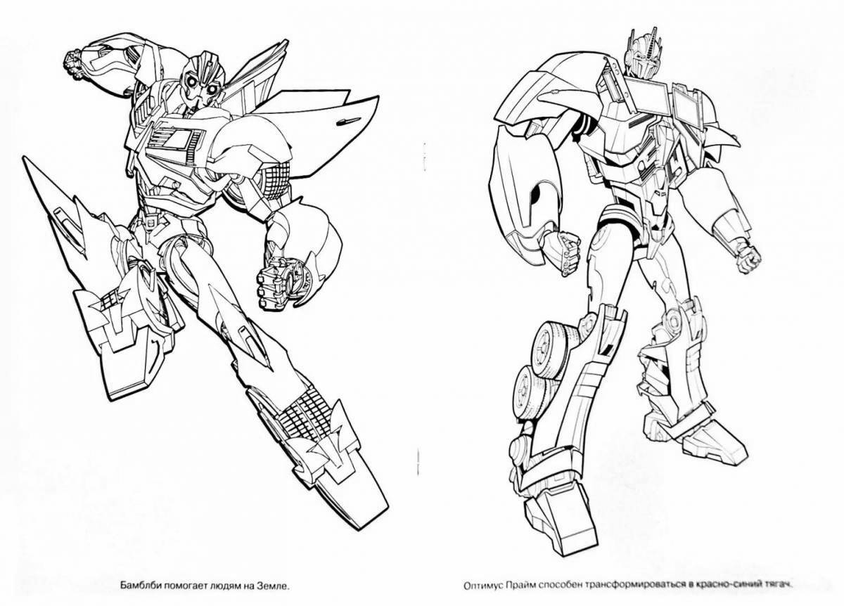 Amazing transformers ratchet coloring page