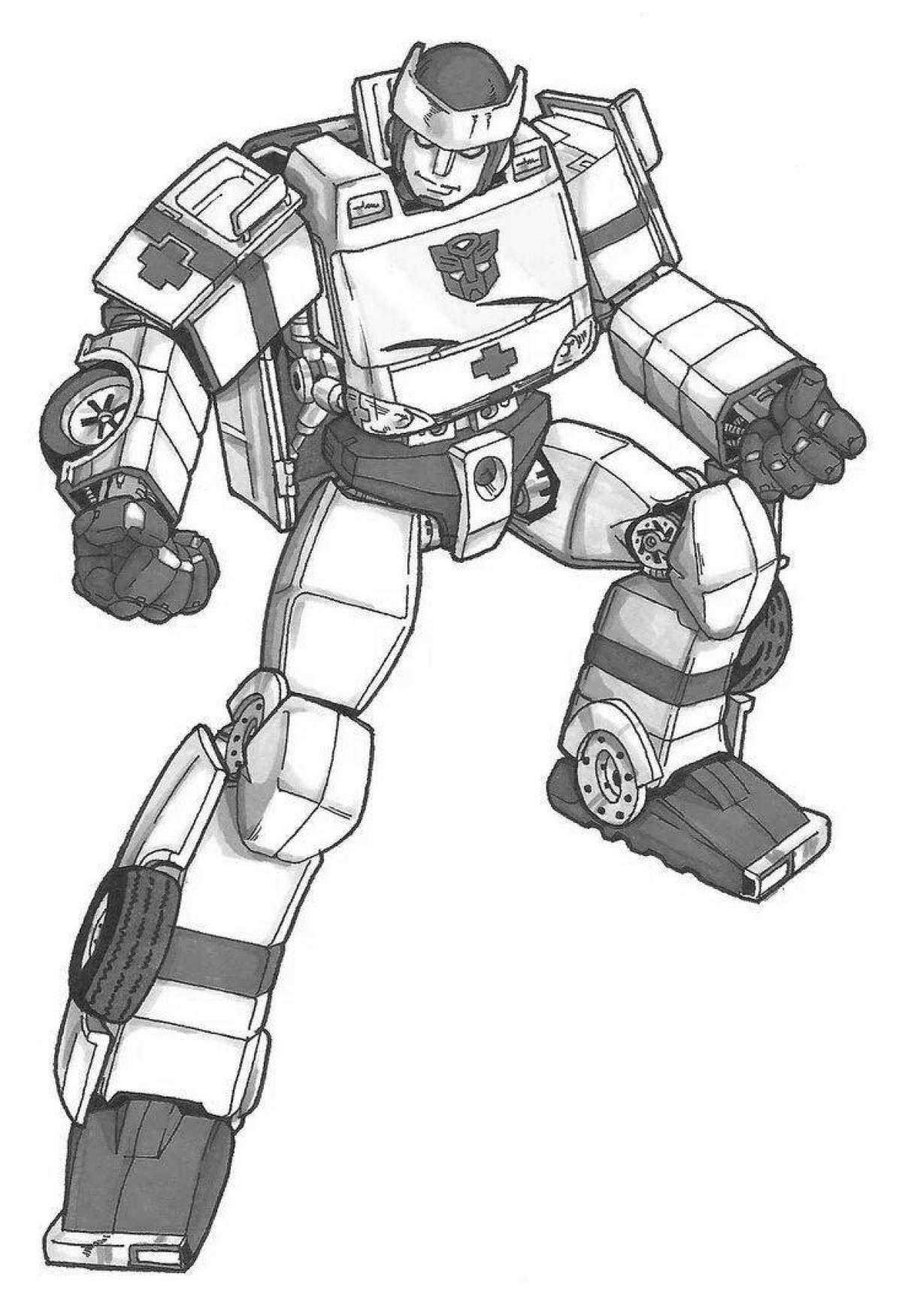 Animated transformers ratchet coloring page