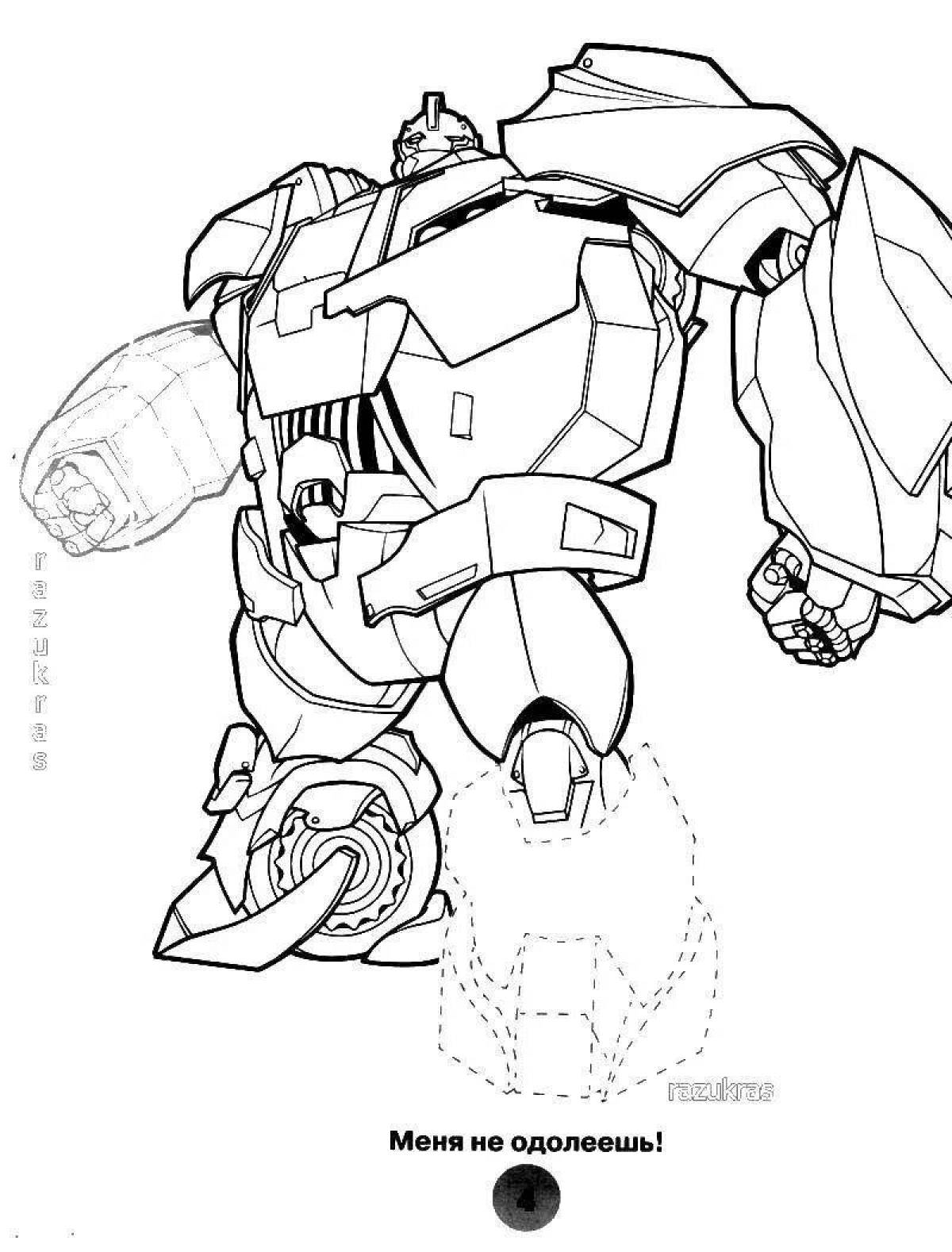 Dynamic transformers ratchet coloring page