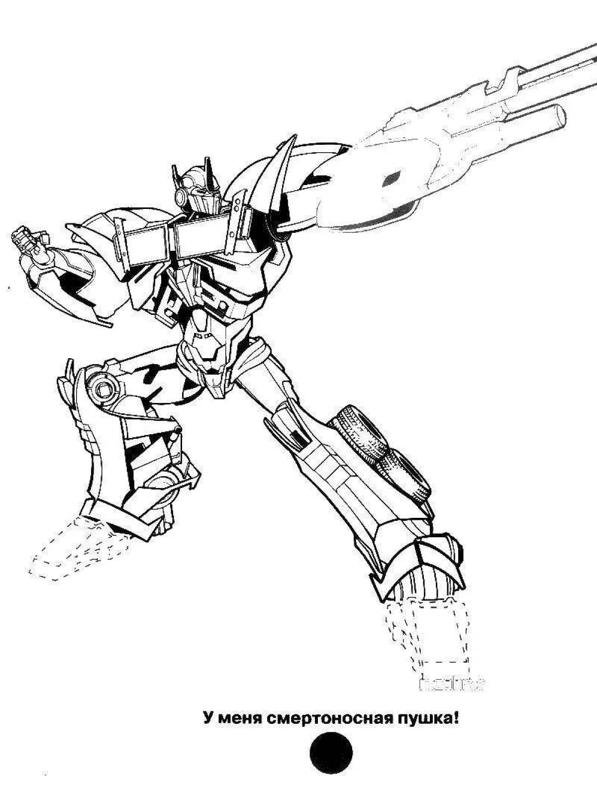 Attractive transformers ratchet coloring page