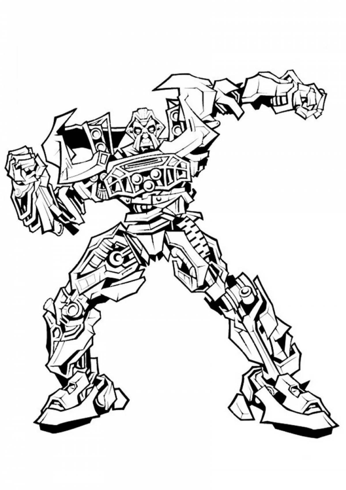 Изысканные трансформеры ratchet coloring page