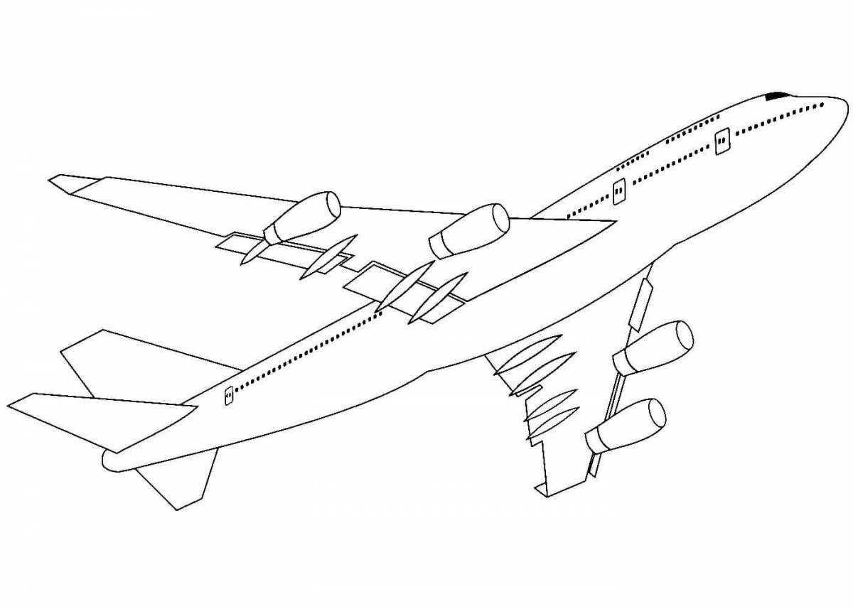 Majestic aircraft double decker coloring page