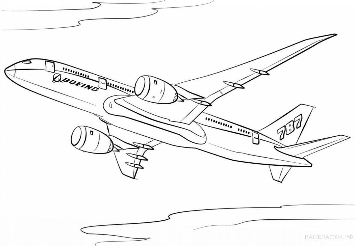 Coloring page wonderful double-decker plane