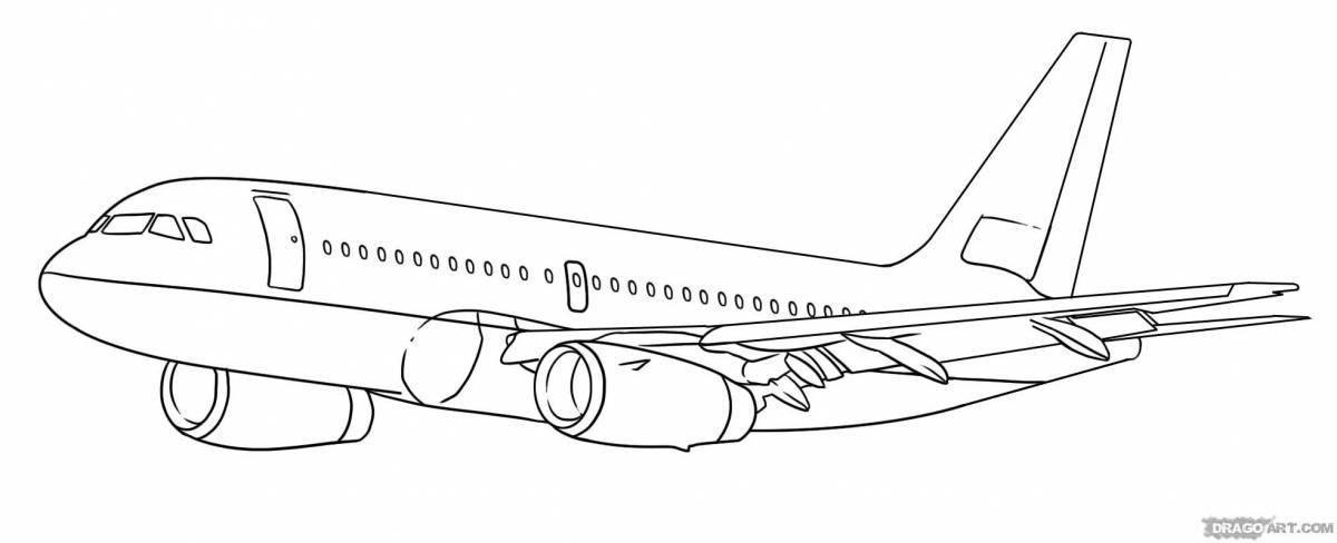 Coloring page wonderful double-decker plane