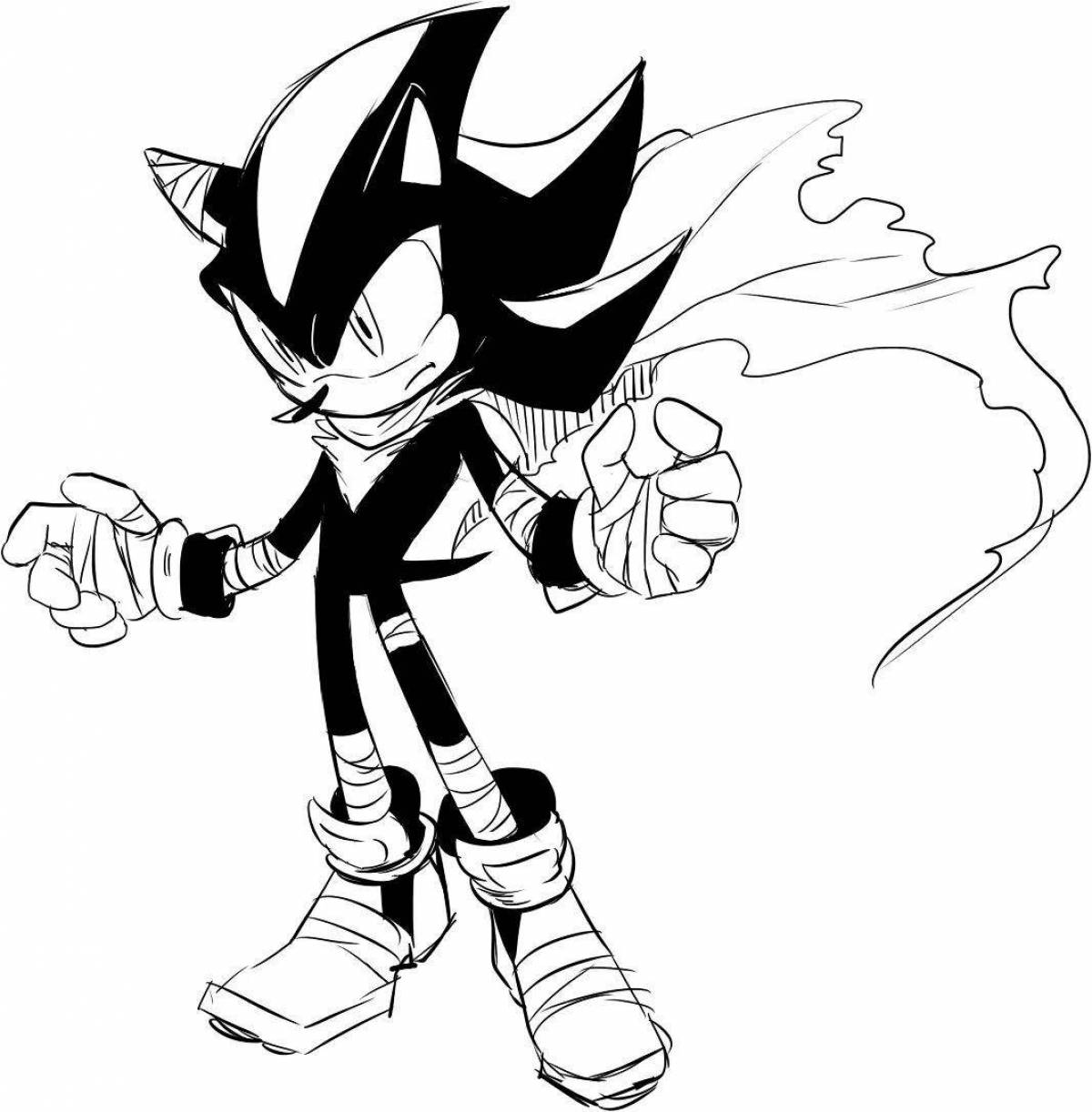 Great sonic shredder coloring page