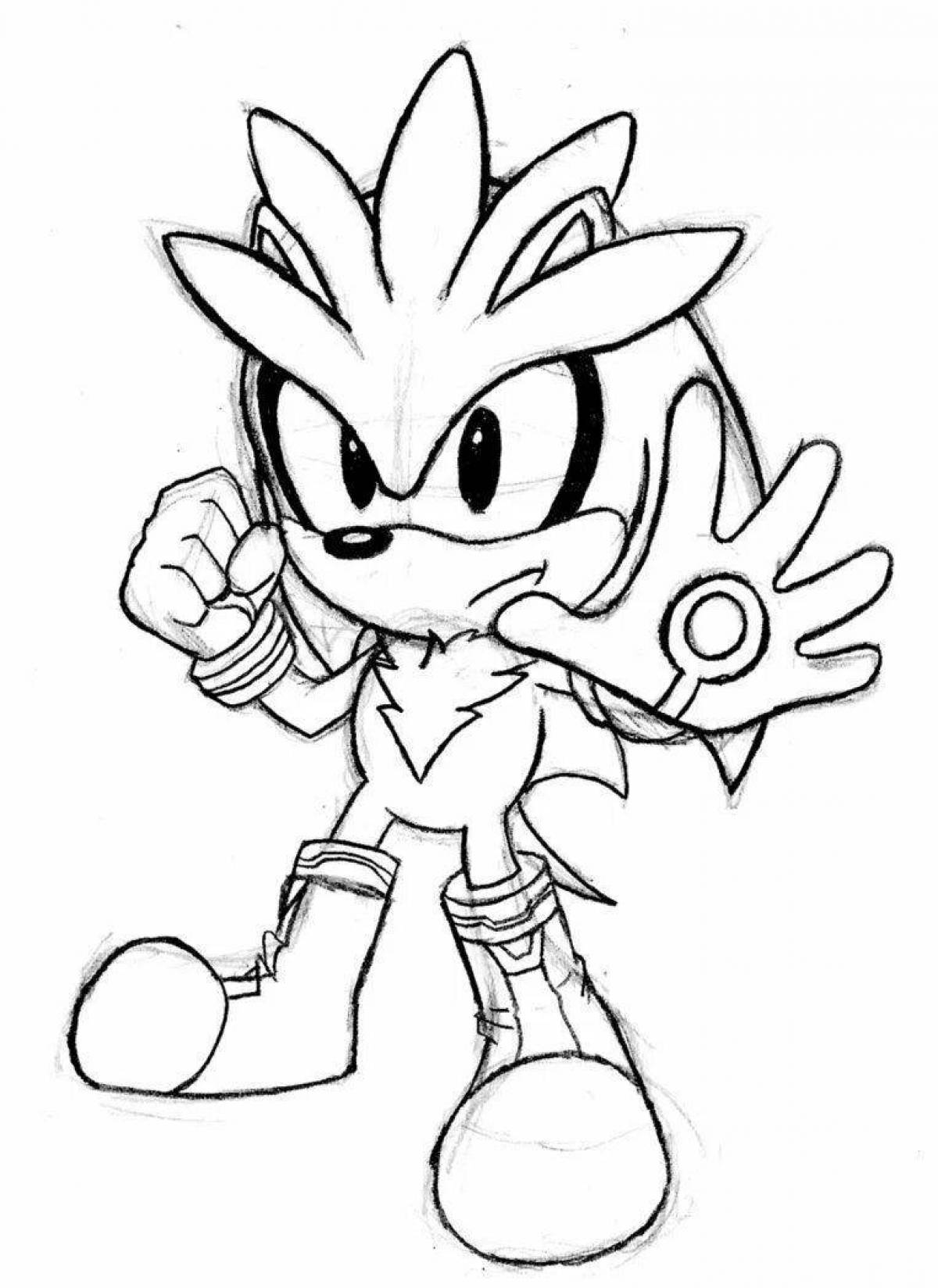 Sweet sonic shredder coloring page
