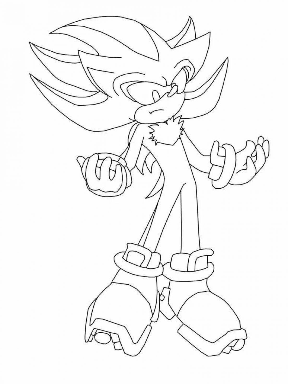 Lovely sonic shredder coloring page