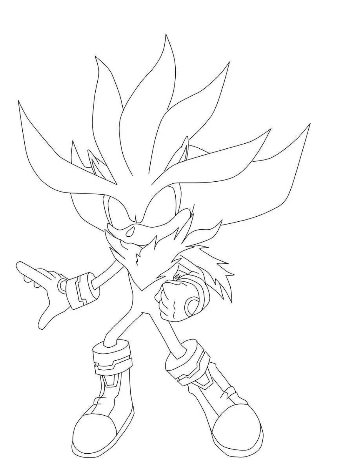 Cute sonic shredder coloring page