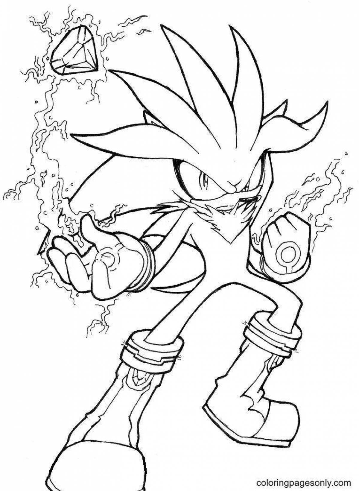 Dramatic sonic shredder coloring page