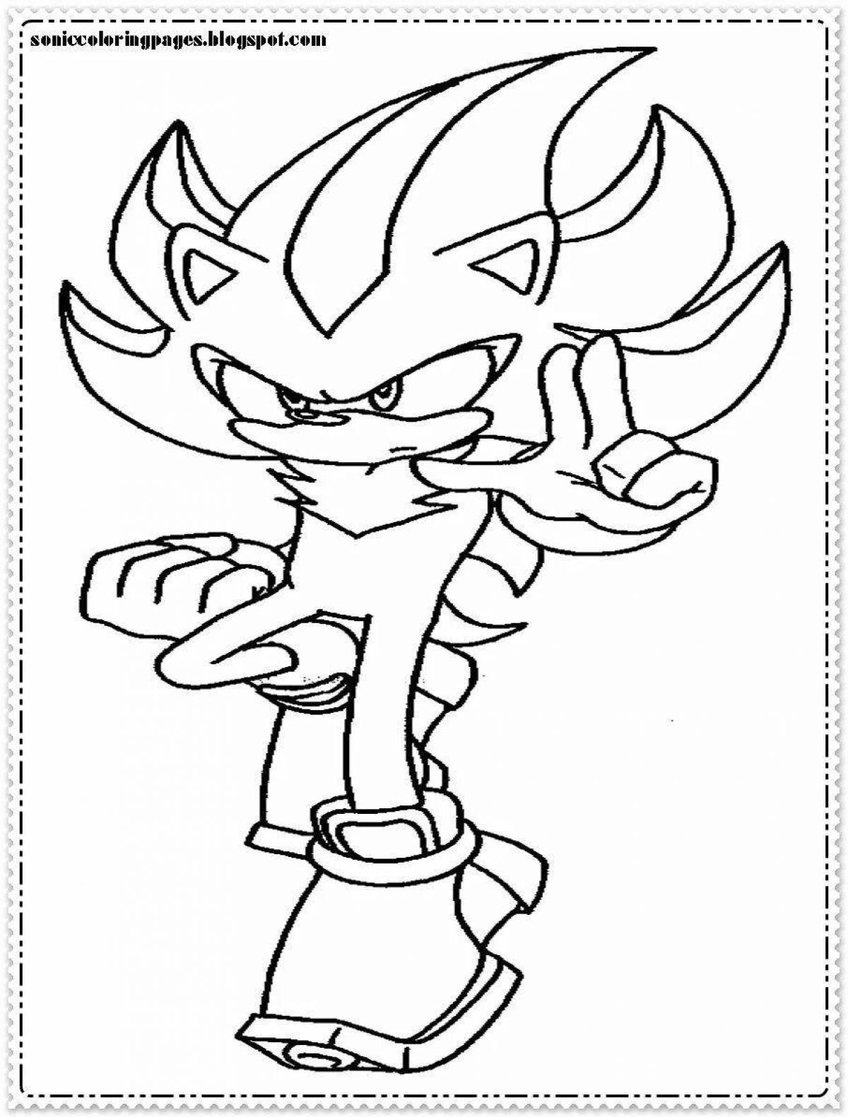 Hypnotic sonic shredder coloring page