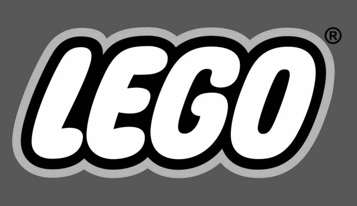 Attractive lego logo coloring page