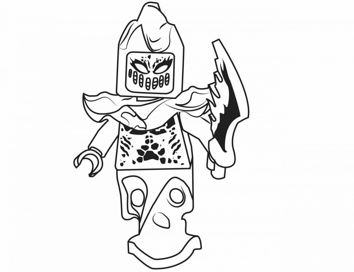 Fun coloring page with lego logo