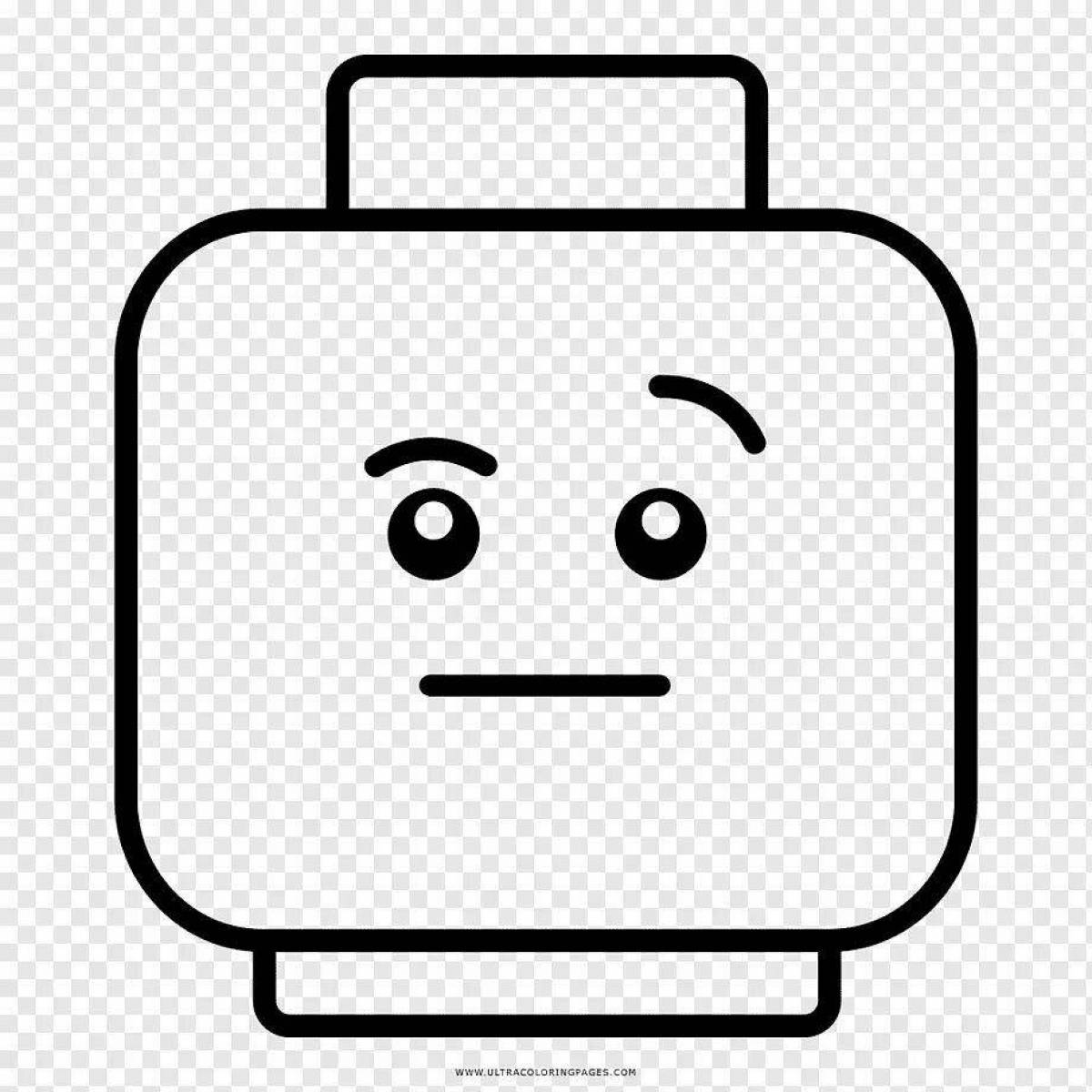Outstanding lego logo coloring page