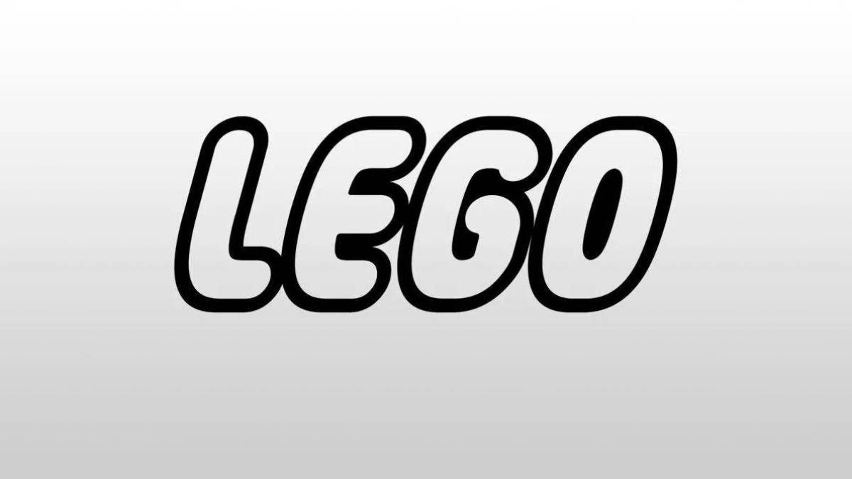 Великолепная страница раскраски с логотипом lego