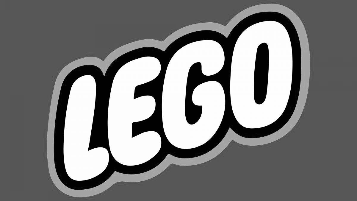Unique coloring page with lego logo