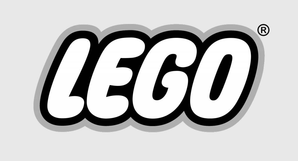 Fancy lego logo coloring