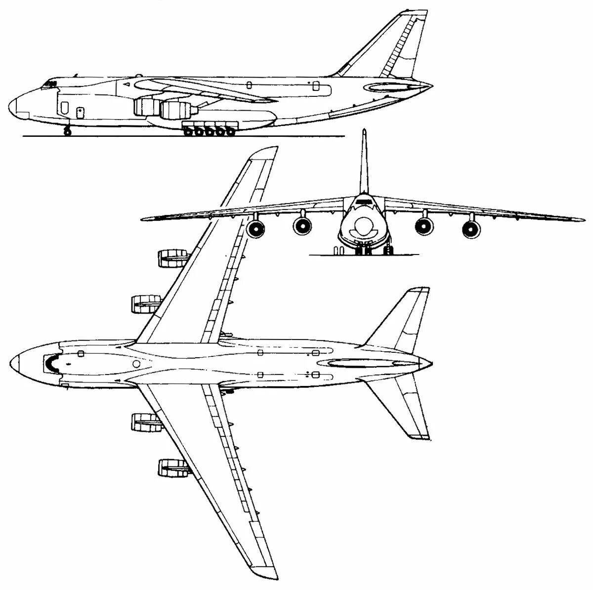 Coloring page of ruslan's plane