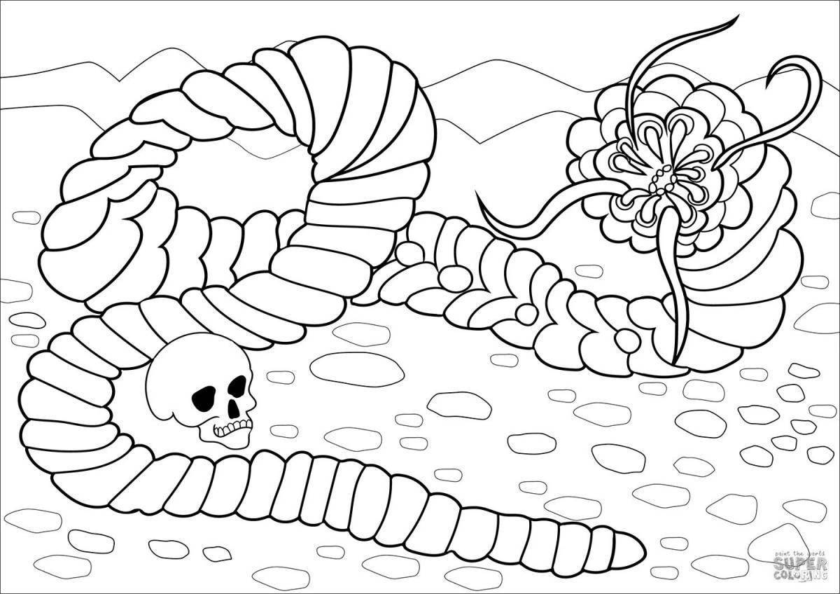 Как нарисовать червя пожирателя