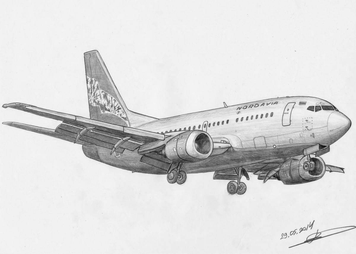 Как нарисовать боинг 737