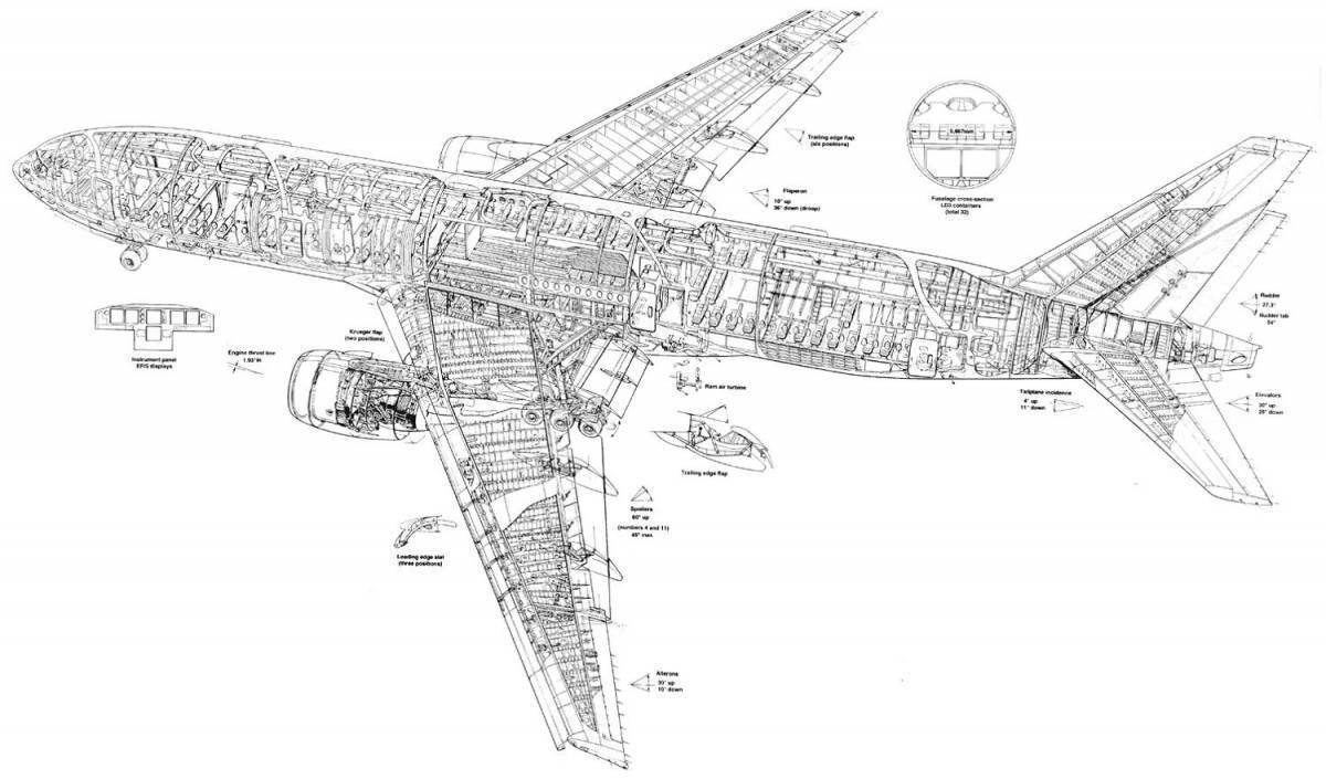 Чертеж боинг 777